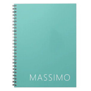 Licht Teal Trendy Moderne Minimalistische Chic Naa Notitieboek