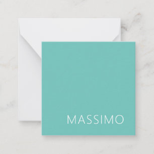 Licht Teal Trendy Moderne Minimalistische Chic Naa Notitiekaartje
