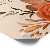 Licht Terracotta Bruiloft Zitkaarten Poster (Hoek)