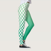 Licht tot Donkergroene verloop en gevarieerd patro Leggings (Rechts)