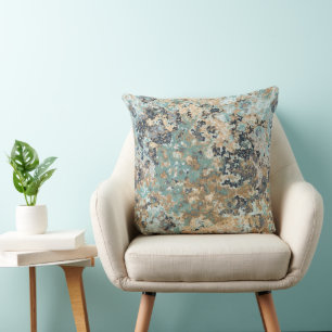 licht Turquoise blauw marmer Kussen