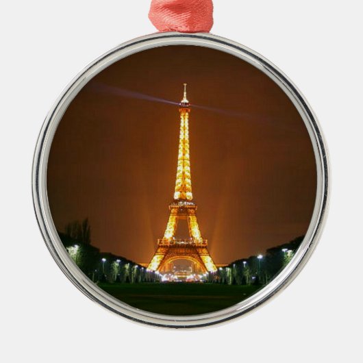 Licht van de Eiffeltoren Metalen Ornament (Voorkant)