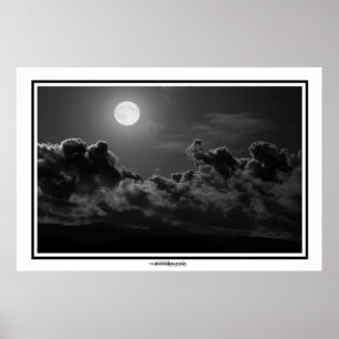 Licht van de volledige maan poster