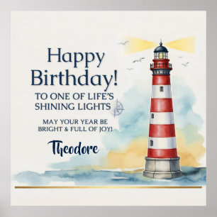 Licht van de Vuurtoren Verjaardag Poster