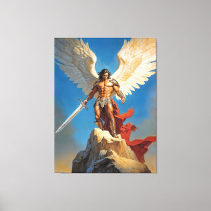 Licht van de Zeven Hemelen Aartsengel Michaël Canvas Afdruk