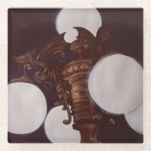 Licht van demonen glazen onderzetter