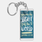 Licht van het Christelijke cadeau Bijbelverse van Sleutelhanger (Voorkant Links)
