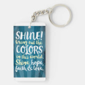 Licht van het Christelijke cadeau Bijbelverse van Sleutelhanger (achterkant)