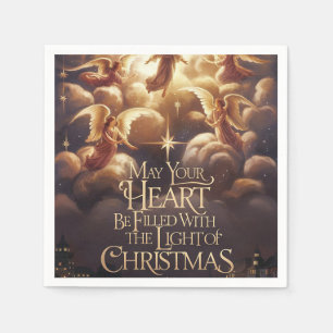 Licht van Kerstmis Angelic Briefkaart Design Servet