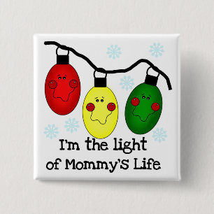 Licht van mammie's Life Tshirts en Gifts Vierkante Button 5,1 Cm