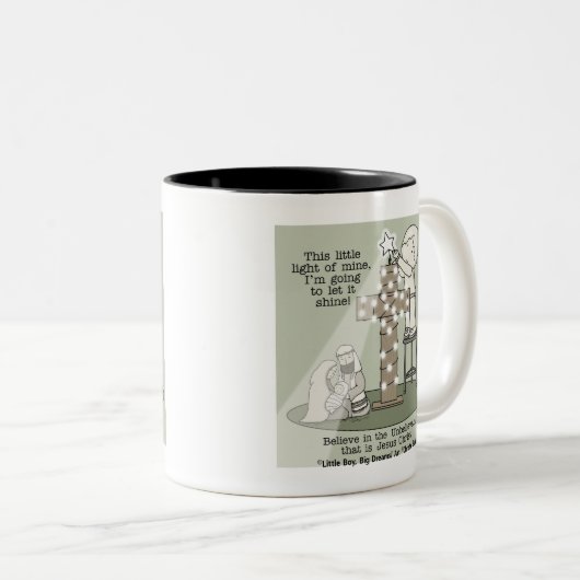Licht van mijn tweekleurige koffiemok (Voorkant rechts)