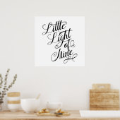 Licht van mijn typografie poster (Keuken)