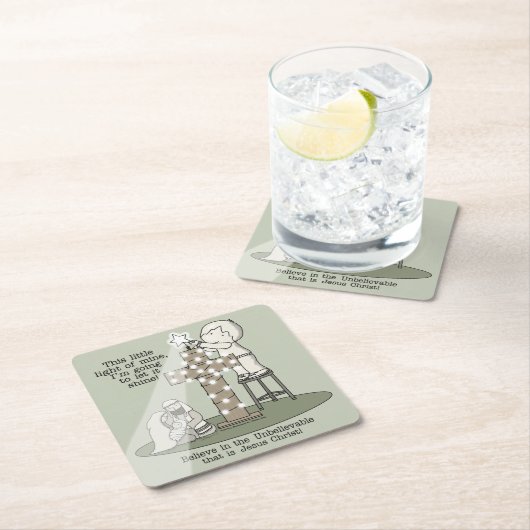 Licht van mijn vierkante kartonnen onderzetter (Insitu)