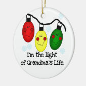 Licht van Oma's leven Gepersonaliseerd Ornament (Links)