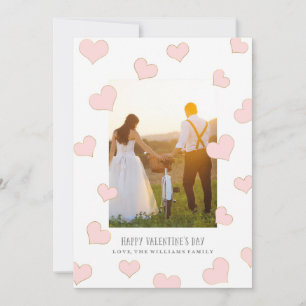 Licht verwarmde Valentijnsdag-fotokaarten Feestdagenkaart