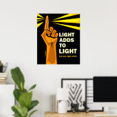 Licht voegt aan licht toe poster (Thuiskantoor)