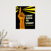 Licht voegt aan licht toe poster (Keuken)