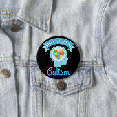 Licht voor autisme, bewustzijn ronde button 7,6 cm (In situ)