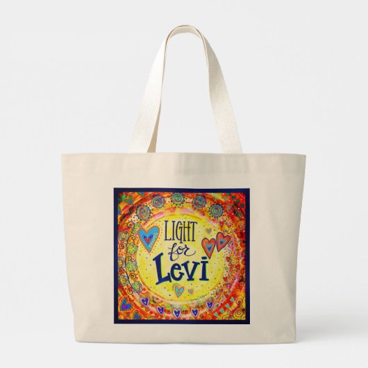 Licht voor Levi Inspirivity Grote Canvas tas (Achterkant)