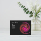 LICHT VORTEX, levendig zwart rood roze paarse brui Visitekaartje (Staand voorkant)