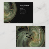 LICHT VORTEX MONOGRAM Levendig grijs geel Visitekaartje (Voorkant / Achterkant)