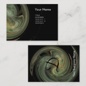 LICHT VORTEX MONOGRAM Levendig grijs geel Visitekaartje (Voorkant / Achterkant)