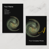 LICHT VORTEX MONOGRAM Levendig grijs geel Visitekaartje (Voorkant / Achterkant)