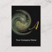 LICHT VORTEX MONOGRAM Levendig grijs geel Visitekaartje (Achterkant)