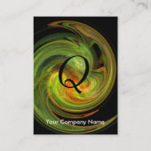 LICHT VORTEX MONOGRAM Levendig zwart geel groen Visitekaartje (Achterkant)