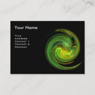 LICHT VORTEX MONOGRAM Levendig zwart geel groen Visitekaartje