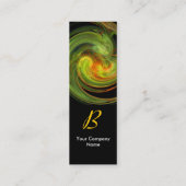 LICHT VORTEX MONOGRAM Levendig zwart geel Mini Visitekaartje (Achterkant)