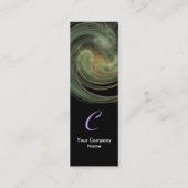 LICHT VORTEX MONOGRAM Levendig zwart paars Mini Visitekaartje (Achterkant)