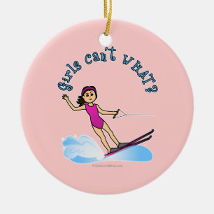 Licht Vrouw Water Skier Keramisch Ornament
