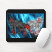 Licht Vs. Donkere Wolf Mousepad Muismat (Met muis)