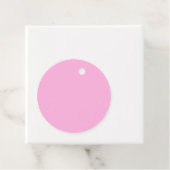 Licht, warm roze, vaste kleur bedankjes labels (In situ)