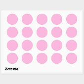 Licht, warm roze, vaste kleur ronde sticker (Vel)