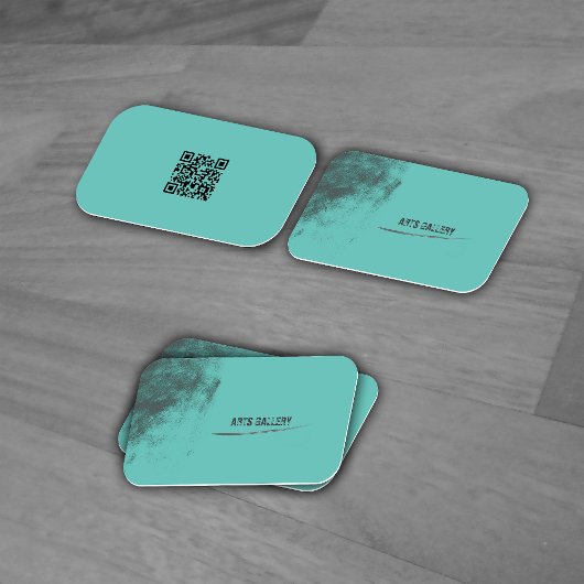 Licht water kleur graffiti gesmeed QR-code Visitekaartje