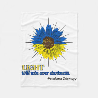 Licht wint van duisternis Zelensky Fleece Deken