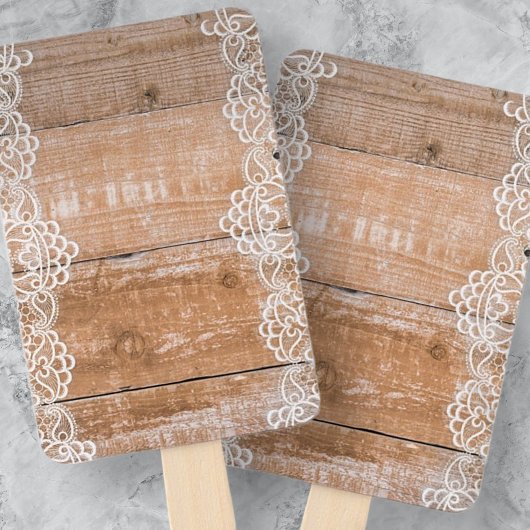 Licht Woodenpaneel met witte lens Handwaaier