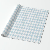 Licht zacht pastel Blue Diamond Harlequin Gift Wra Cadeaupapier (Uitgerold)