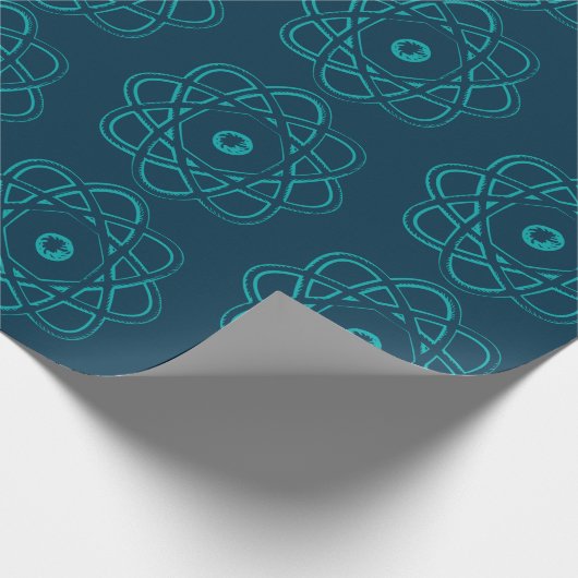 Licht Zee Groen op Pruisblauw Cadeaupapier (Hoek)