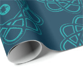 Licht Zee Groen op Pruisblauw Cadeaupapier (Rol Hoek)