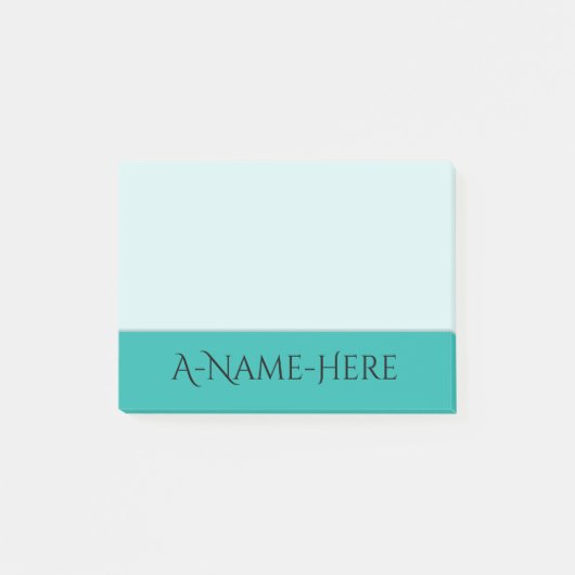 Licht Zee groene achtergrond en zwarte elegante na Post-it® Notes (Voorkant)