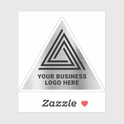 Licht zilveren Folie driehoekige Logo Sticker (Vel)