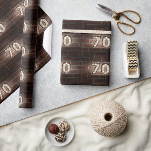 lichtbakens op baksteen voor 70e verjaardag cadeaupapier