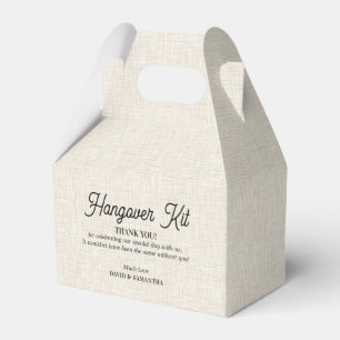 Lichtbeige linnen textuur Hangover kit Bedankdoosjes