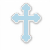 Lichtblauw, aangepaste vinylsticker met kruissnede sticker (Voorkant)