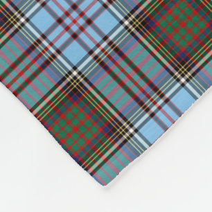 Lichtblauw Anderson Clan Tartan Fleece Deken