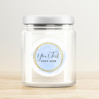 Lichtblauw Aquarel & Modern Gouden Geometrisch Chi