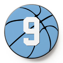 Lichtblauw Basketbal Aangepast Speler Nummer of Te